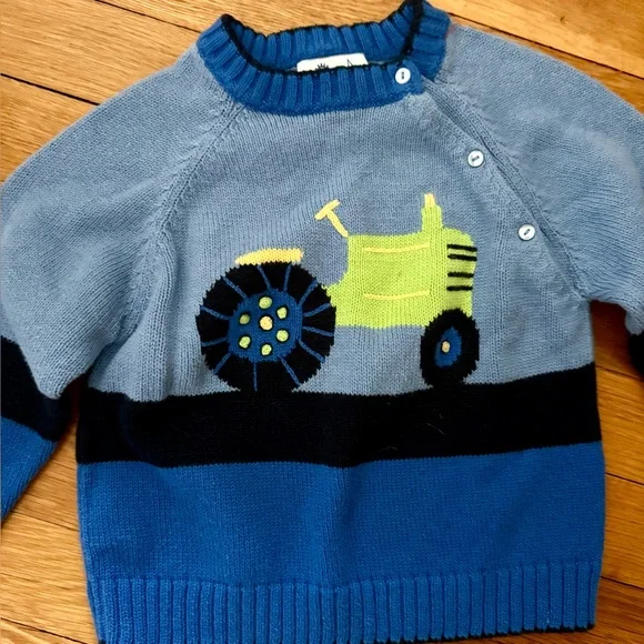 Florence Eiseman Boys’ 2T Tractor Crewneck Cotton Sweater - Picture 5 of 8